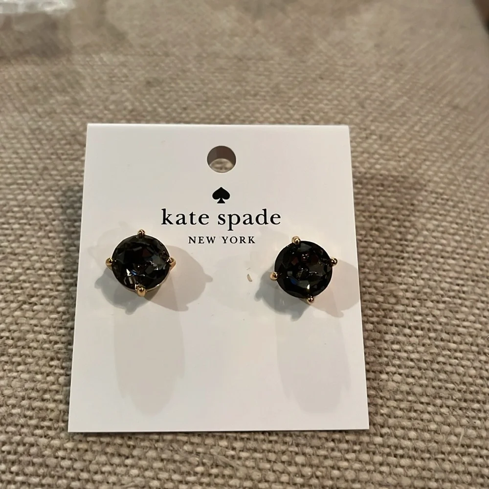 kate spade Black/Diamond Gumdrops Studs/NWT - Picture 4 of 10